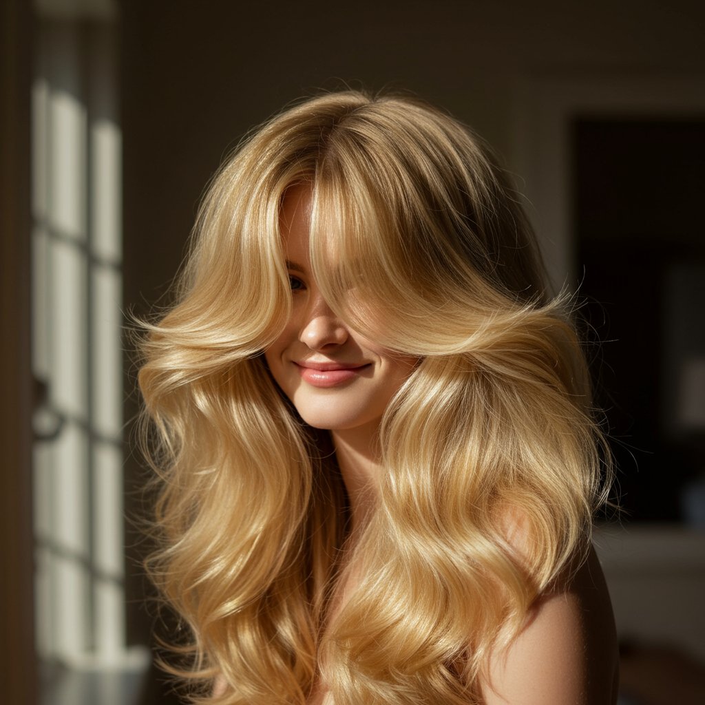 Woman With Voluminous Butterfly Layers