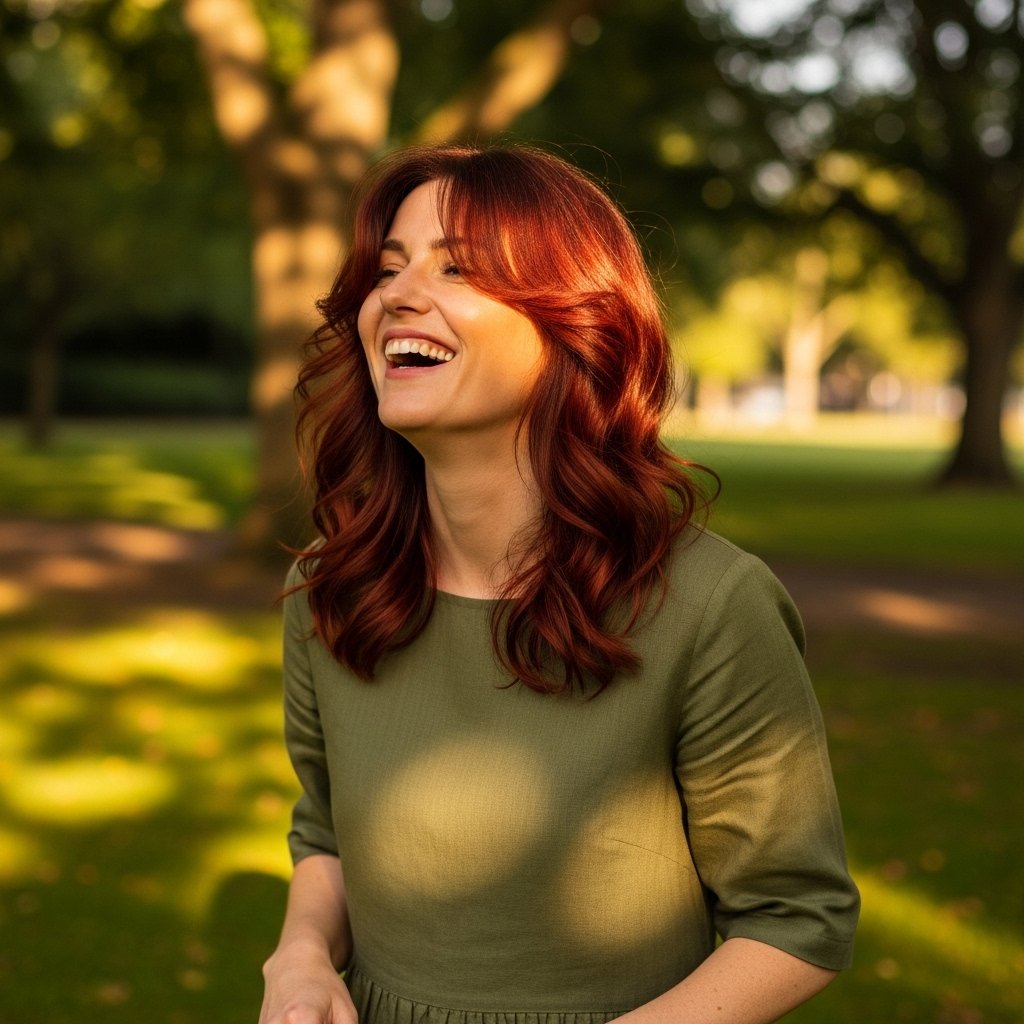 Woman-With-Wavy-Hair-Butterfly-Cut