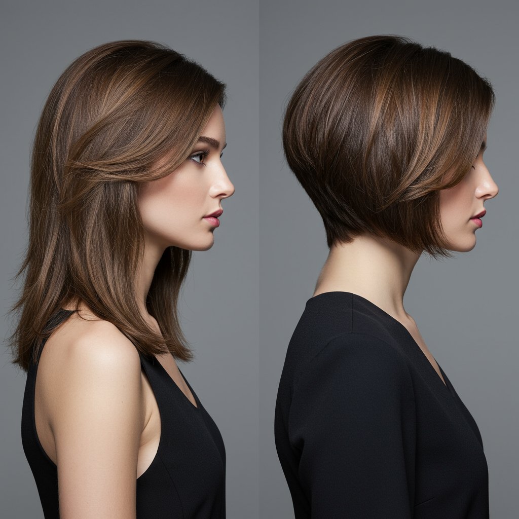 Butterfly Haircut Layers Diagram