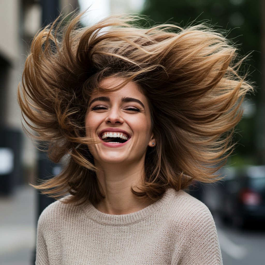 Butterfly Haircut In Motion