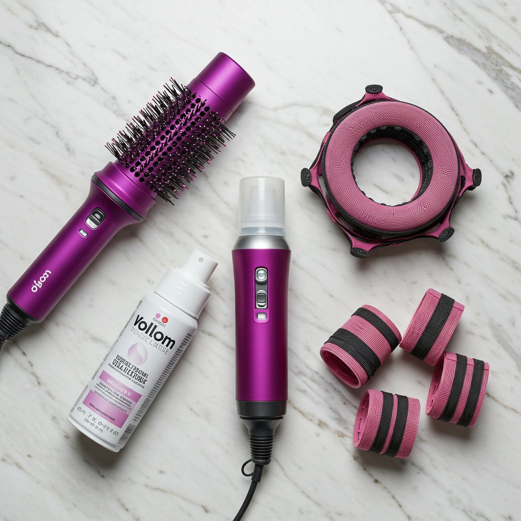 Butterfly Haircut Styling Tools Flatlay