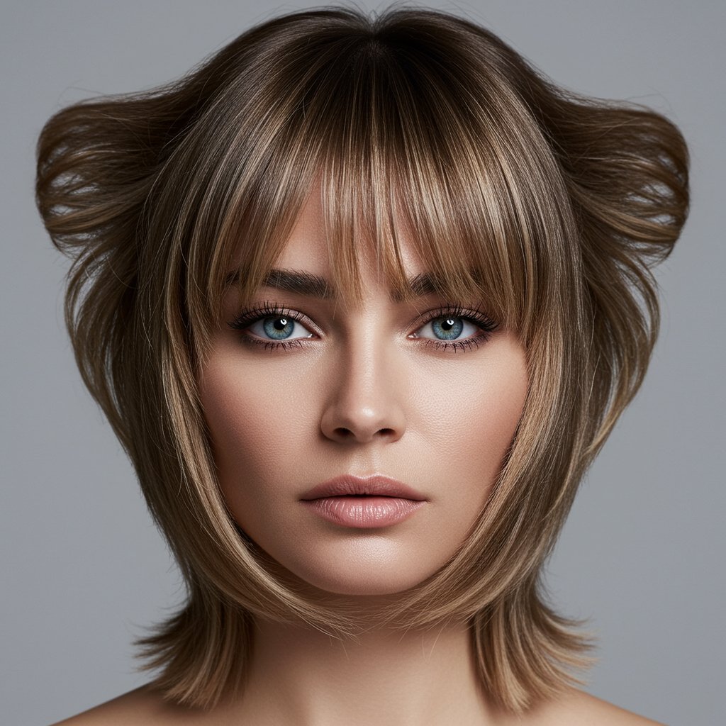 Butterfly Haircut With Curtain Bangs