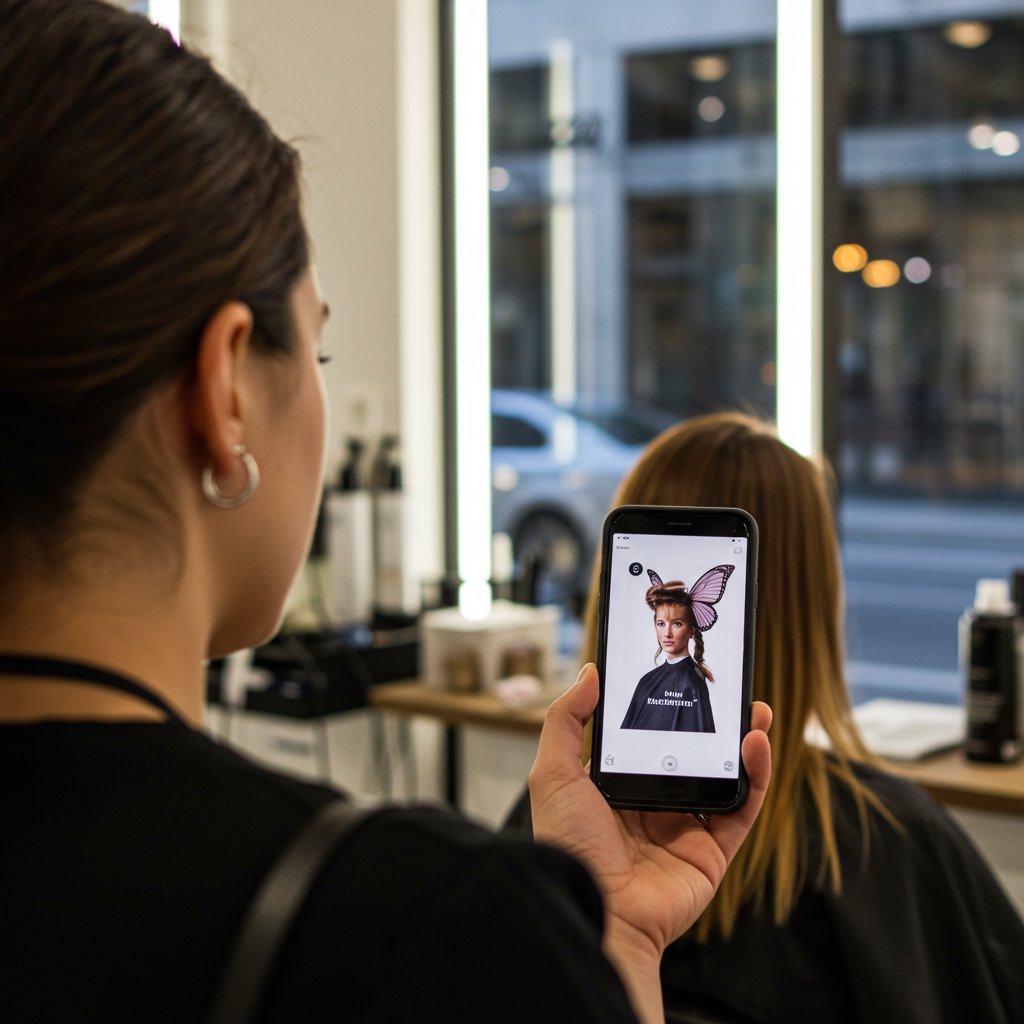 Stylist-Consulting-With-Client-On-Haircut