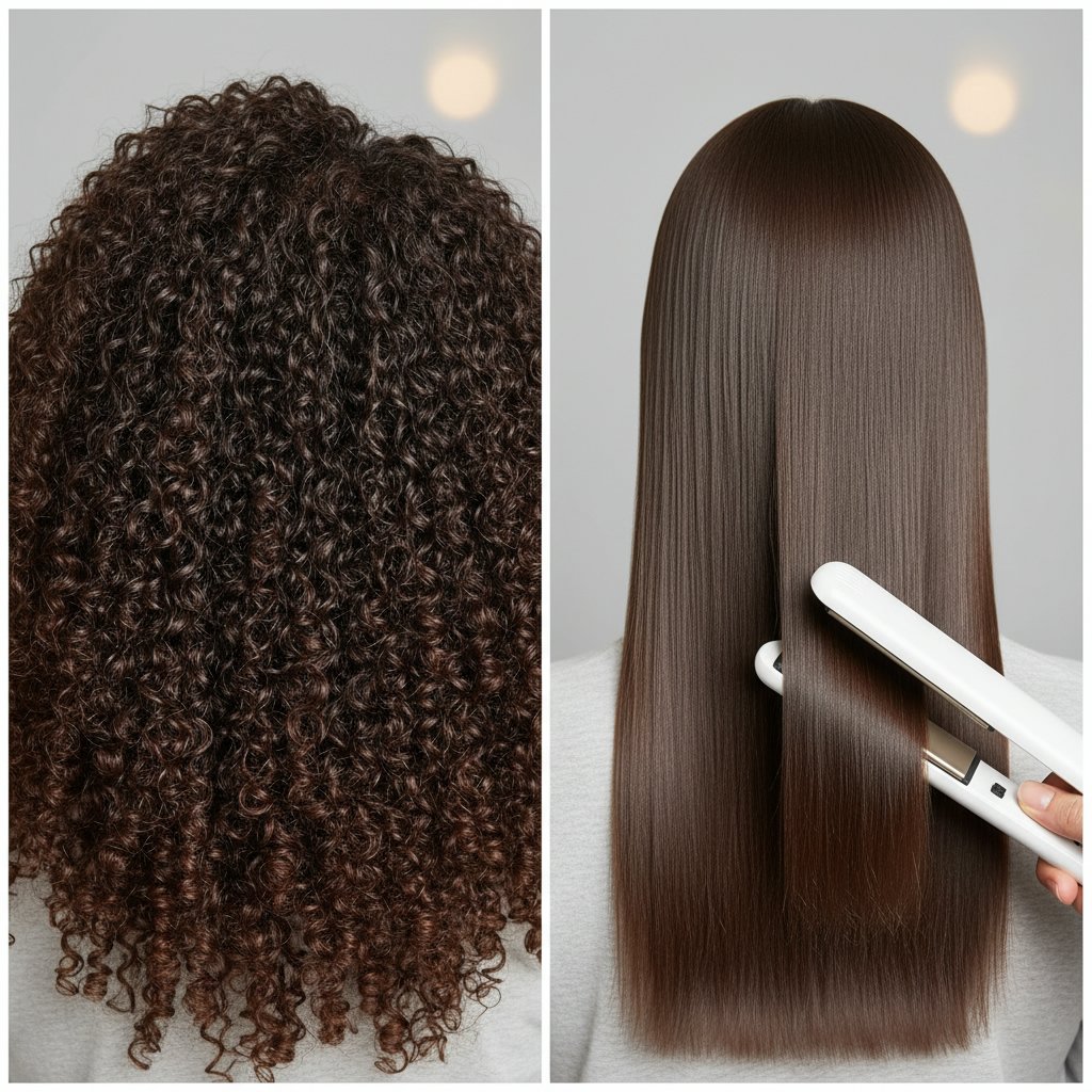 Curly to Straight Transformation