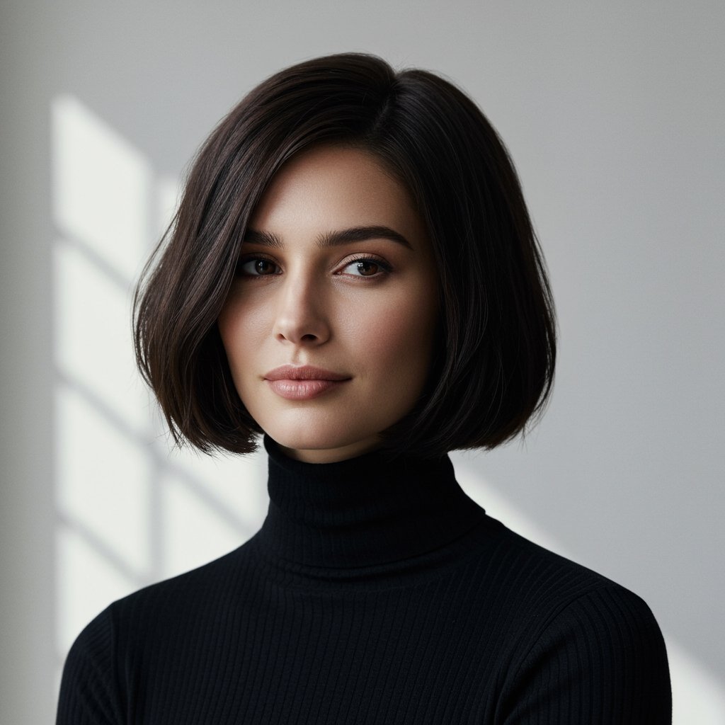 Elegant-Woman-With-Classic-Bob-Haircut
