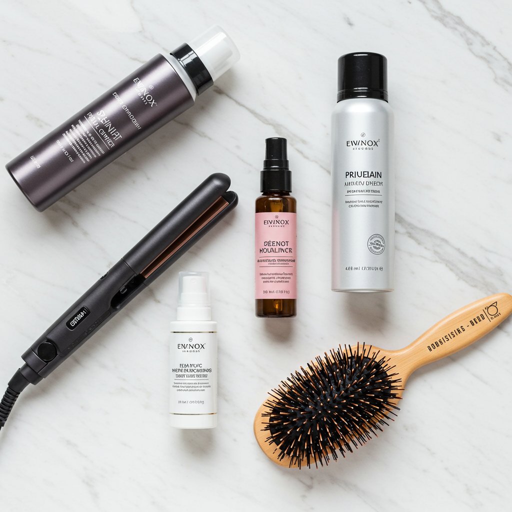 Flat-Lay-Of-Bob-Haircut-Maintenance-Products