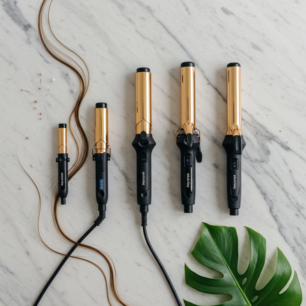Curling Iron Barrel Size Flatlay