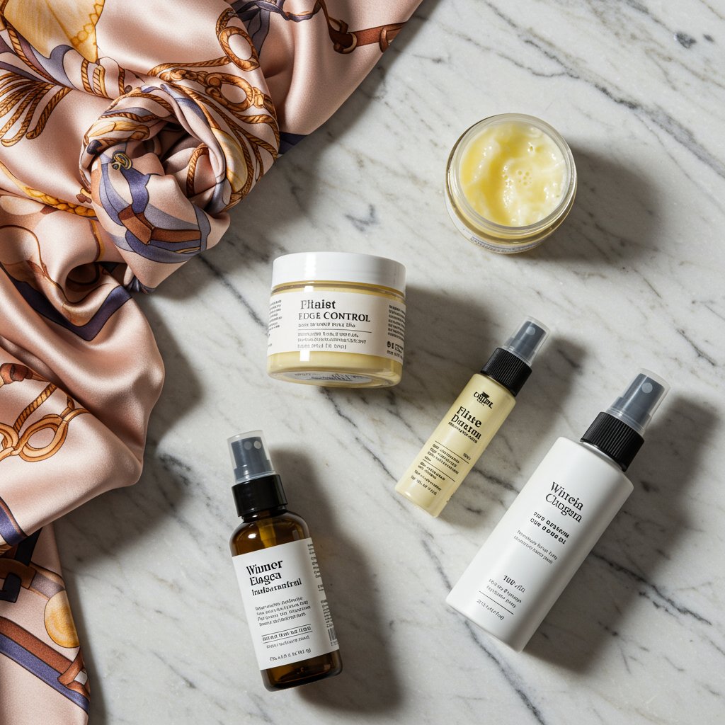 Flat Lay Of Braid Care Products