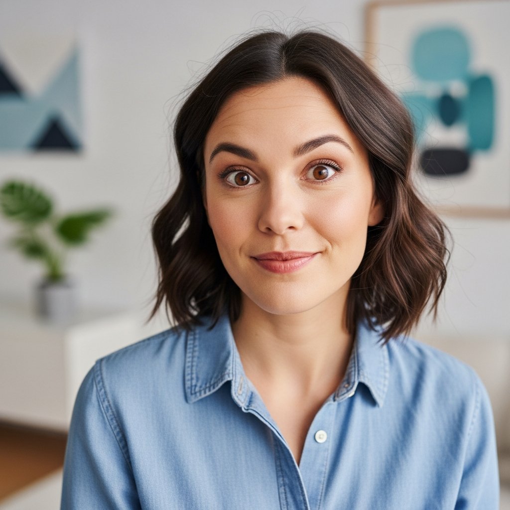 Woman Thoughtfully Asking Question