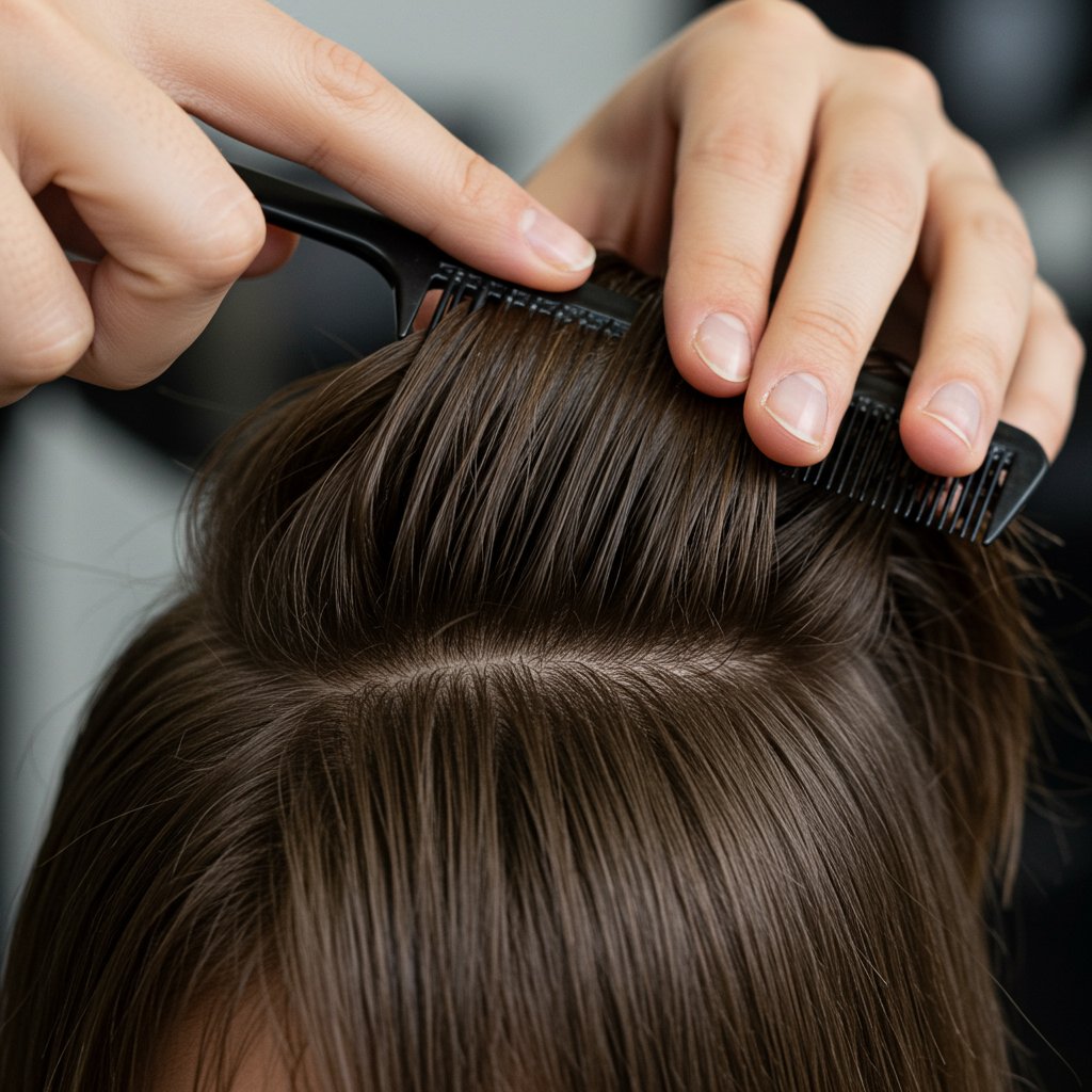 Close-Up-Of-Teasing-Hair-Crown