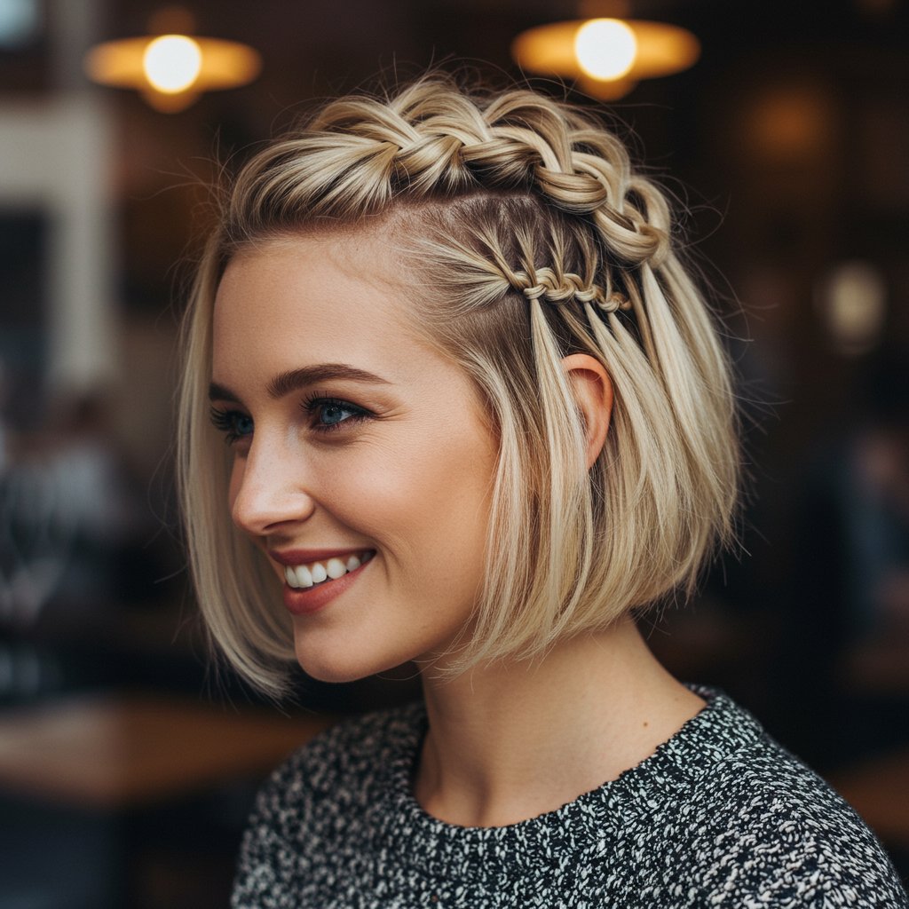 Woman-With-Short-Hair-And-Faux-Crown-Braid