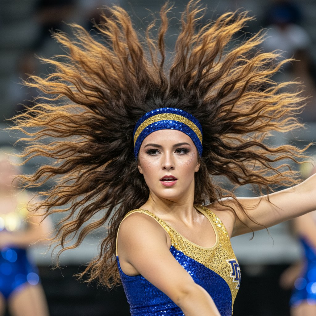 Flowing Locks with Glitter Bands