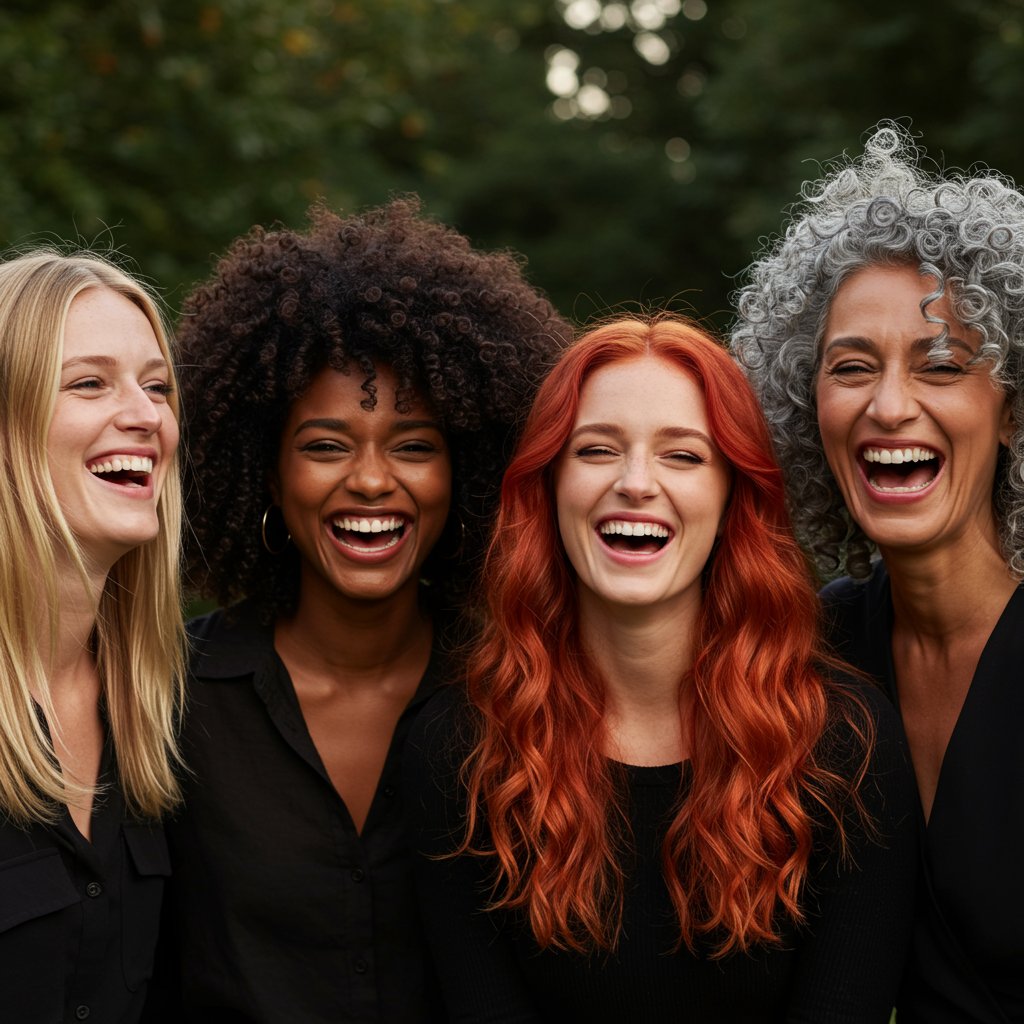 Diverse Hair Types Healthy