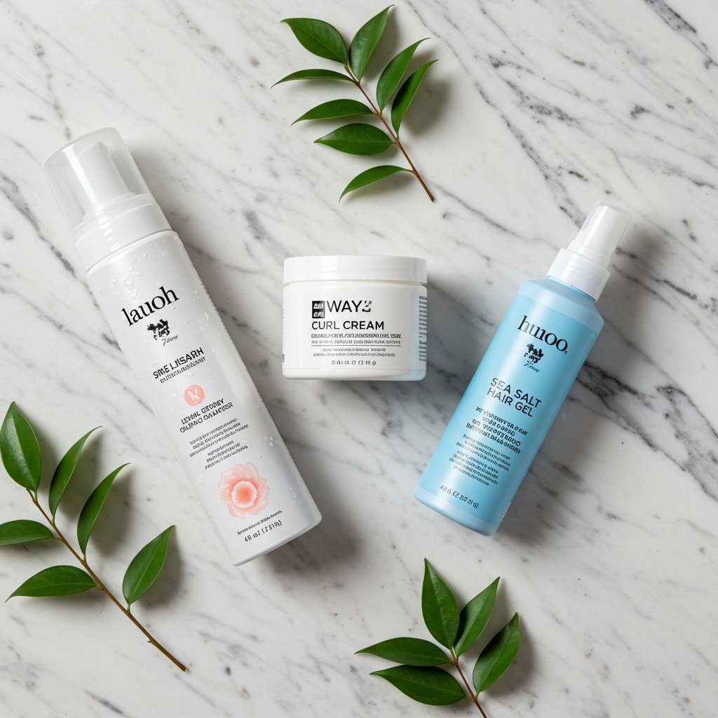 Wavy Hair Product Flatlay