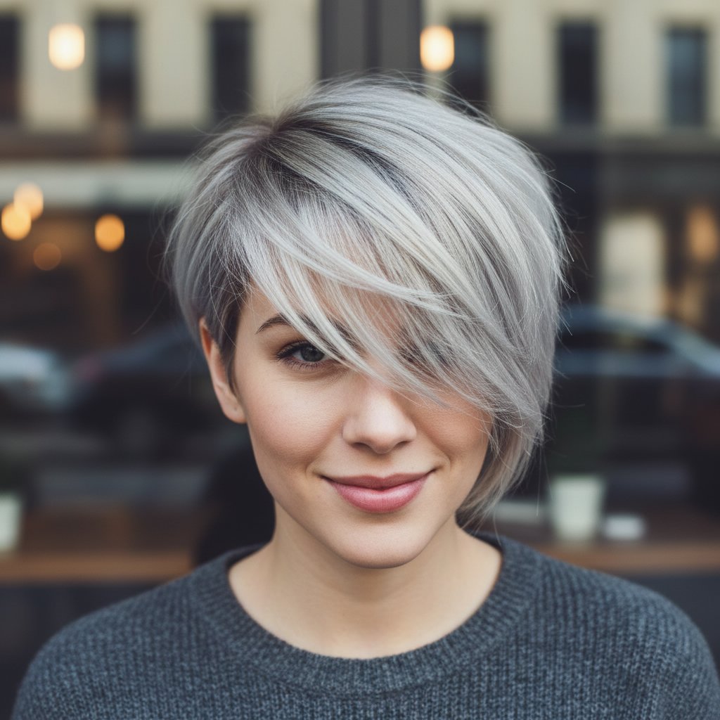 Side-Swept Pixie Cut