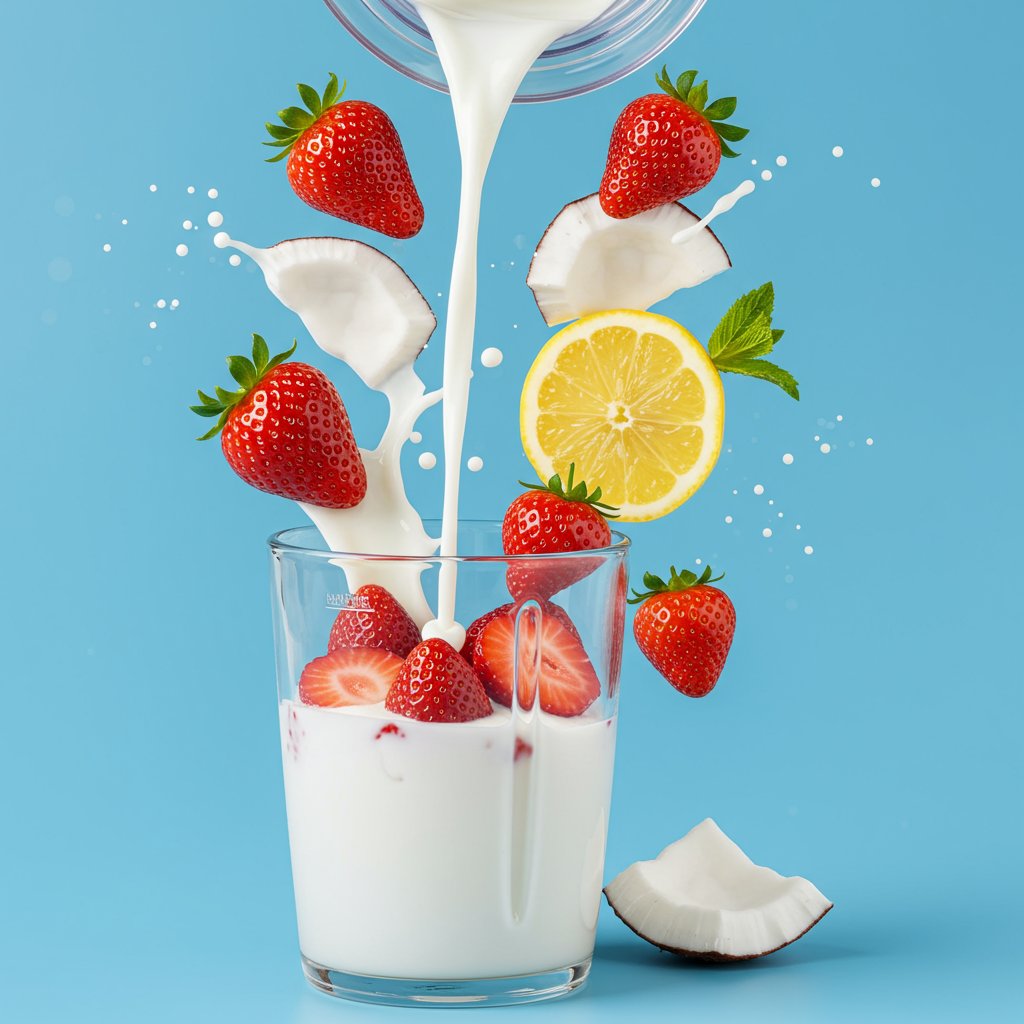 Strawberry Lemon Coconut Milk Hair Mask