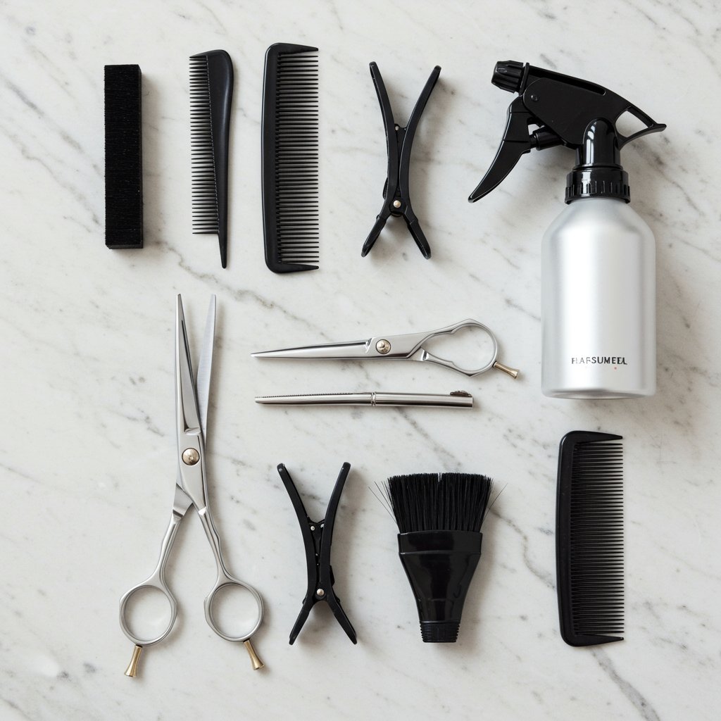 Diy Haircut Toolkit Flatlay