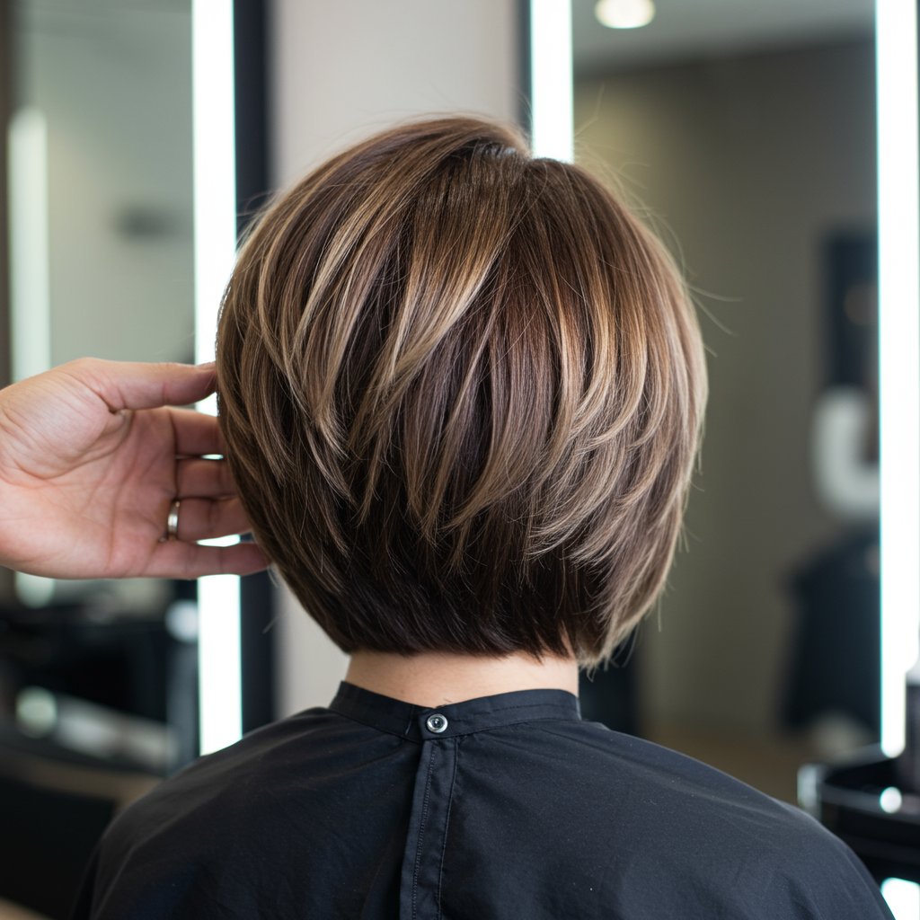 Professional Stylist Finishing Haircut