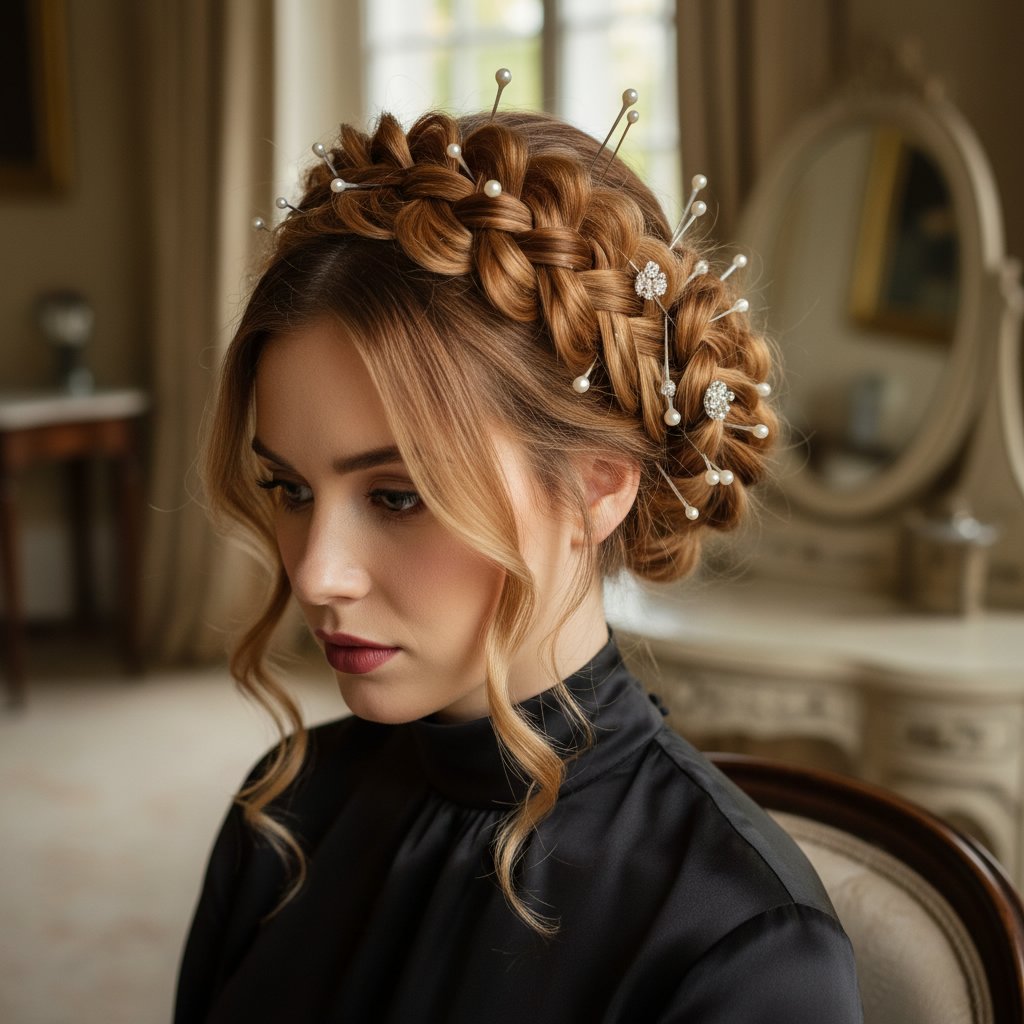 Dutch Braid Updo