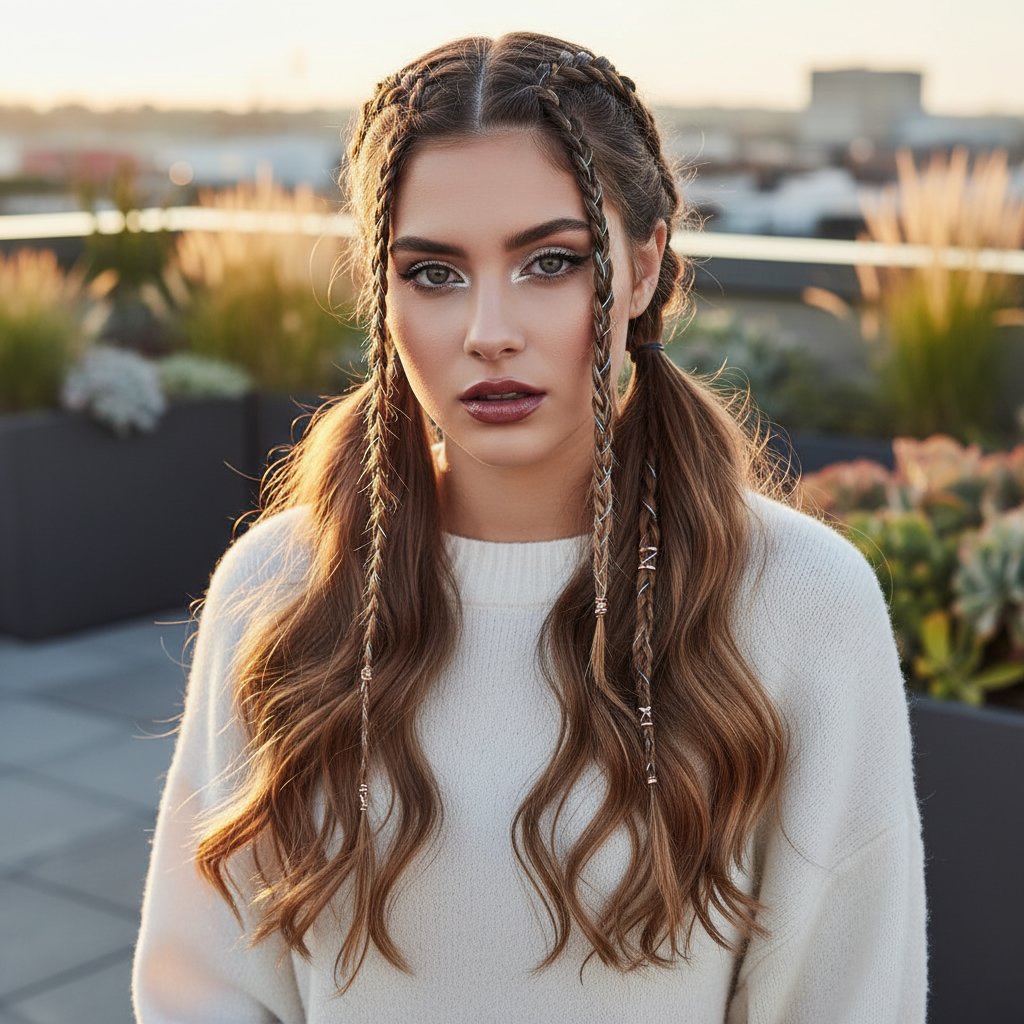 Dutch Braid Pigtails