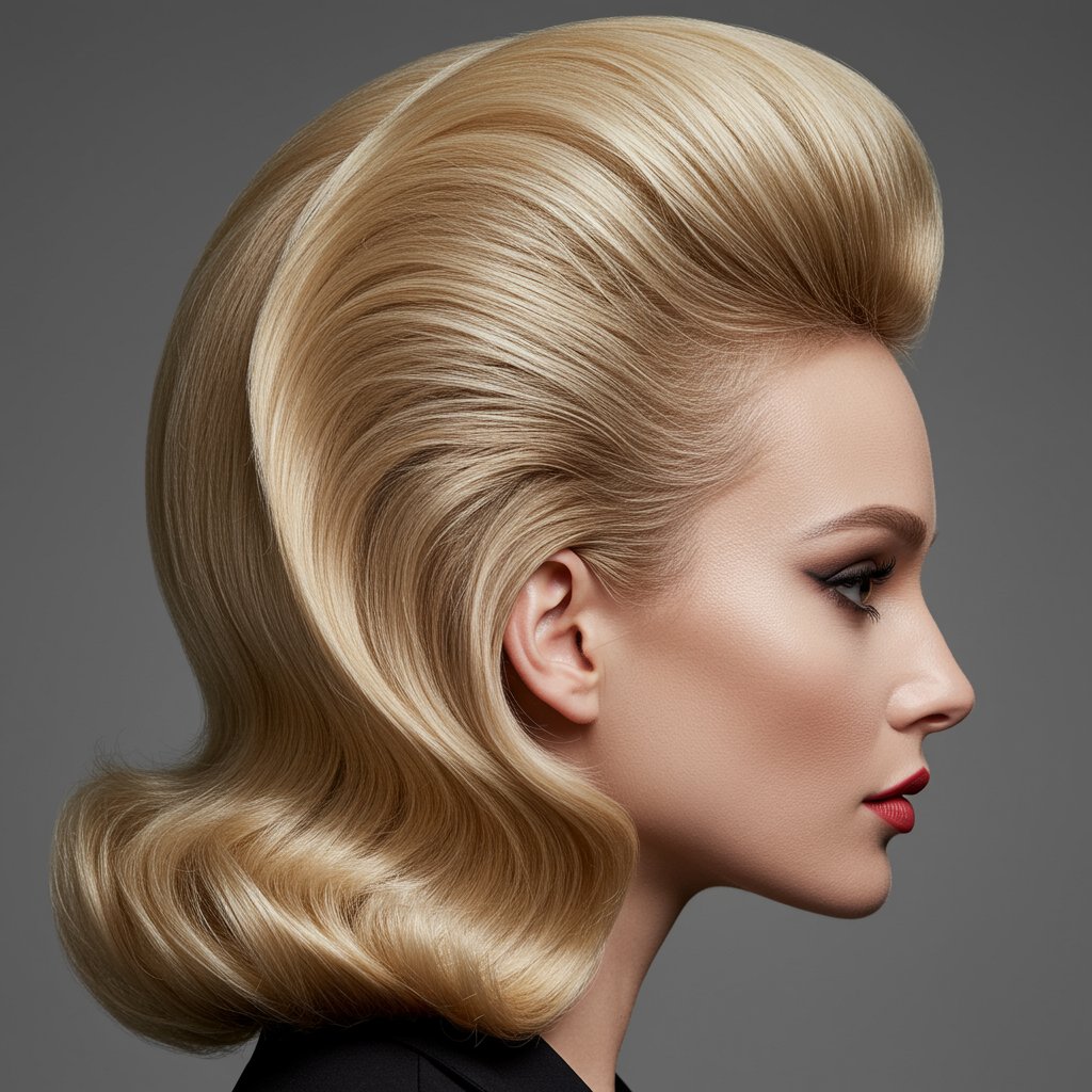Classic Voluminous Crown Pouf Hairstyle