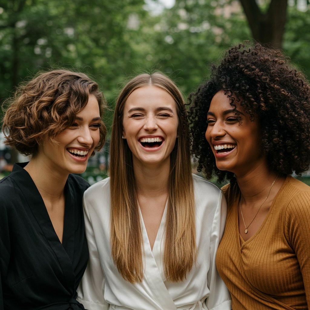 Diverse Women With Half Up Hairstyles