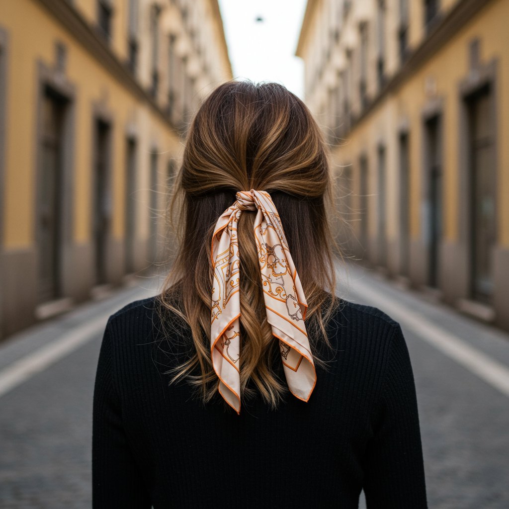 Woman Confidently Wearing Half Up Style