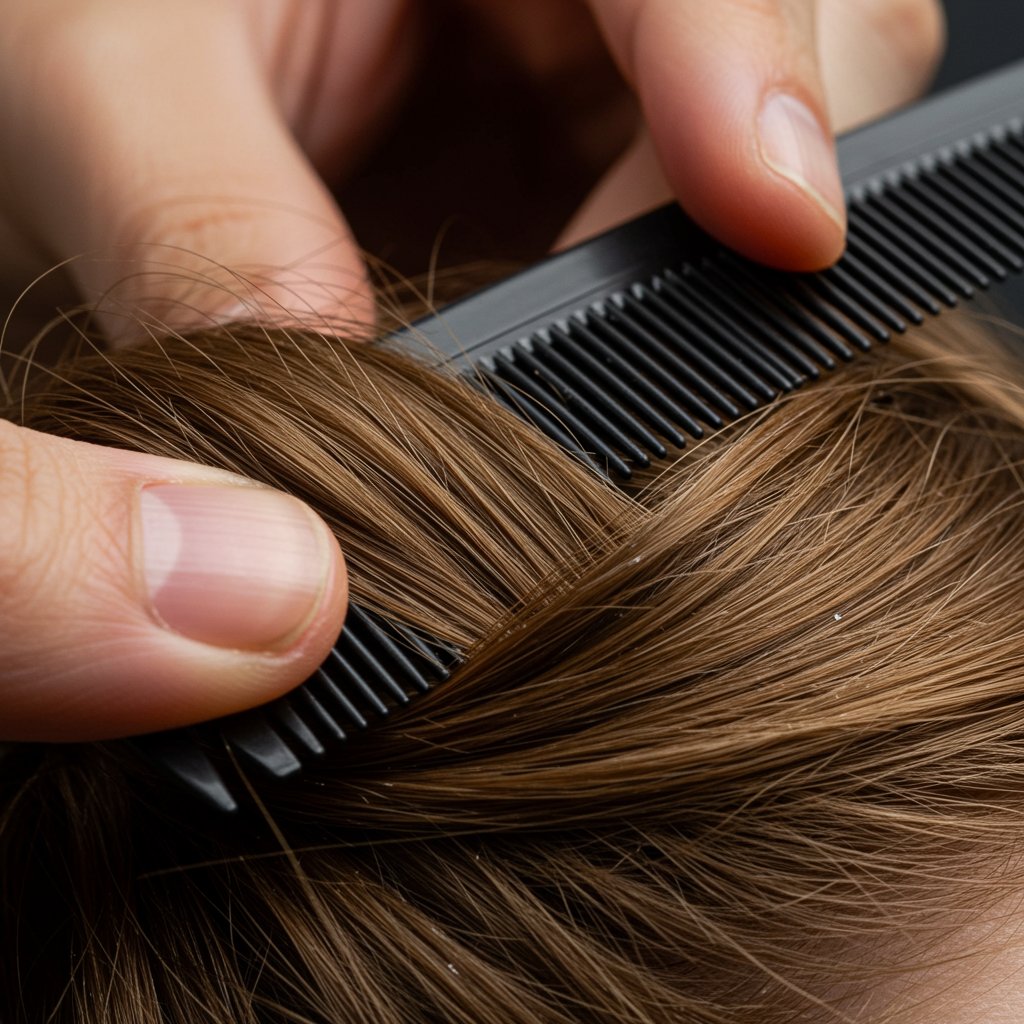 Fixing-A-Bump-In-An-Updo-With-Comb