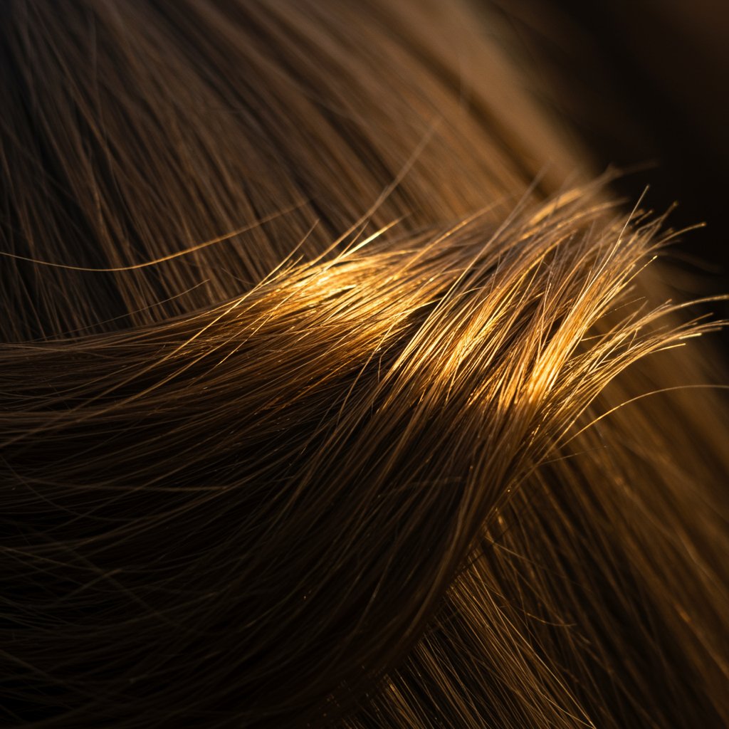 Close Up Of Glossy Hair Layers
