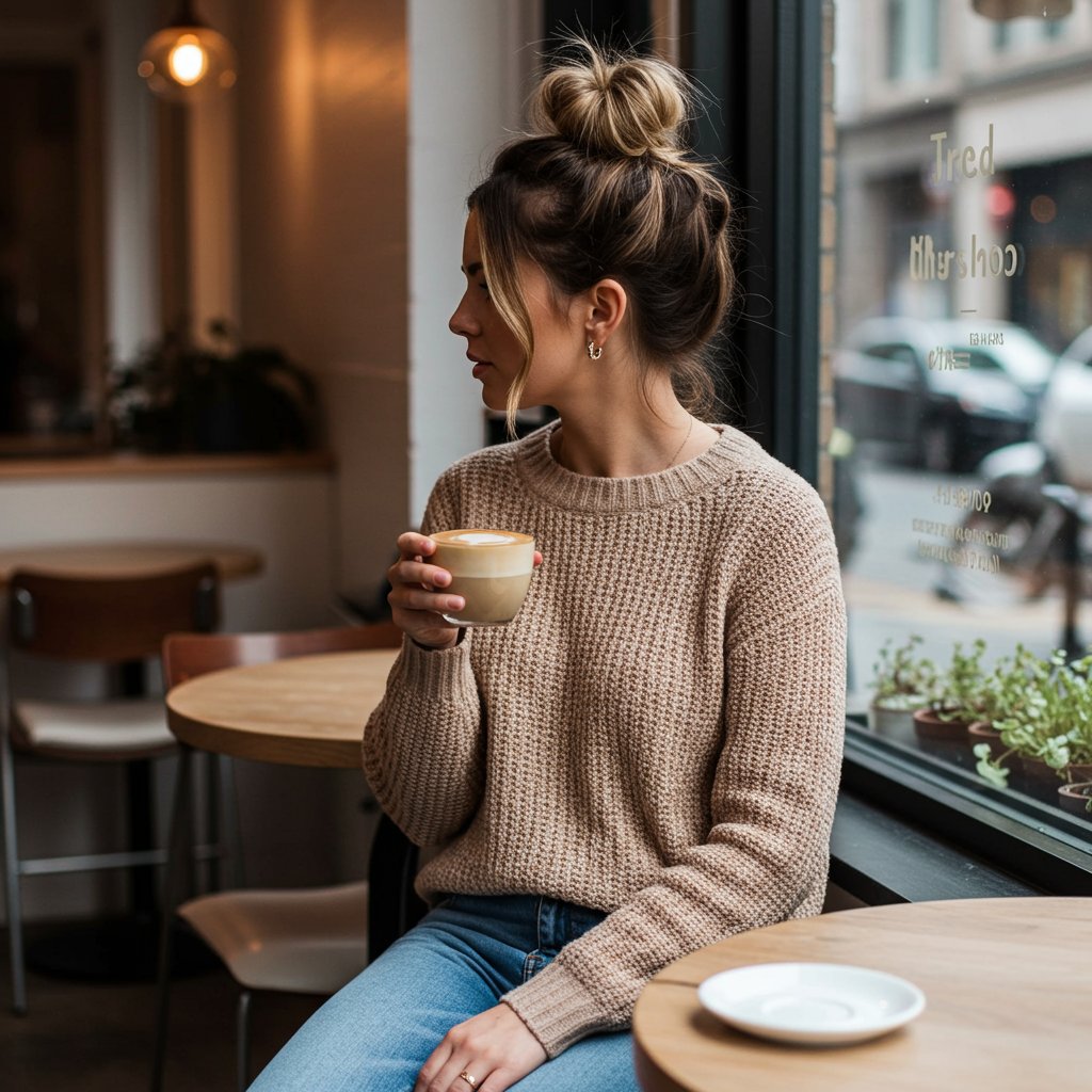 Woman-With-Casual-Messy-Top-Knot