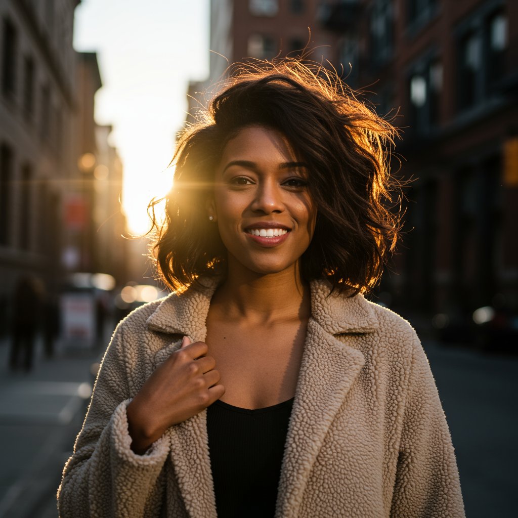 Confident Woman With New Hairstyle