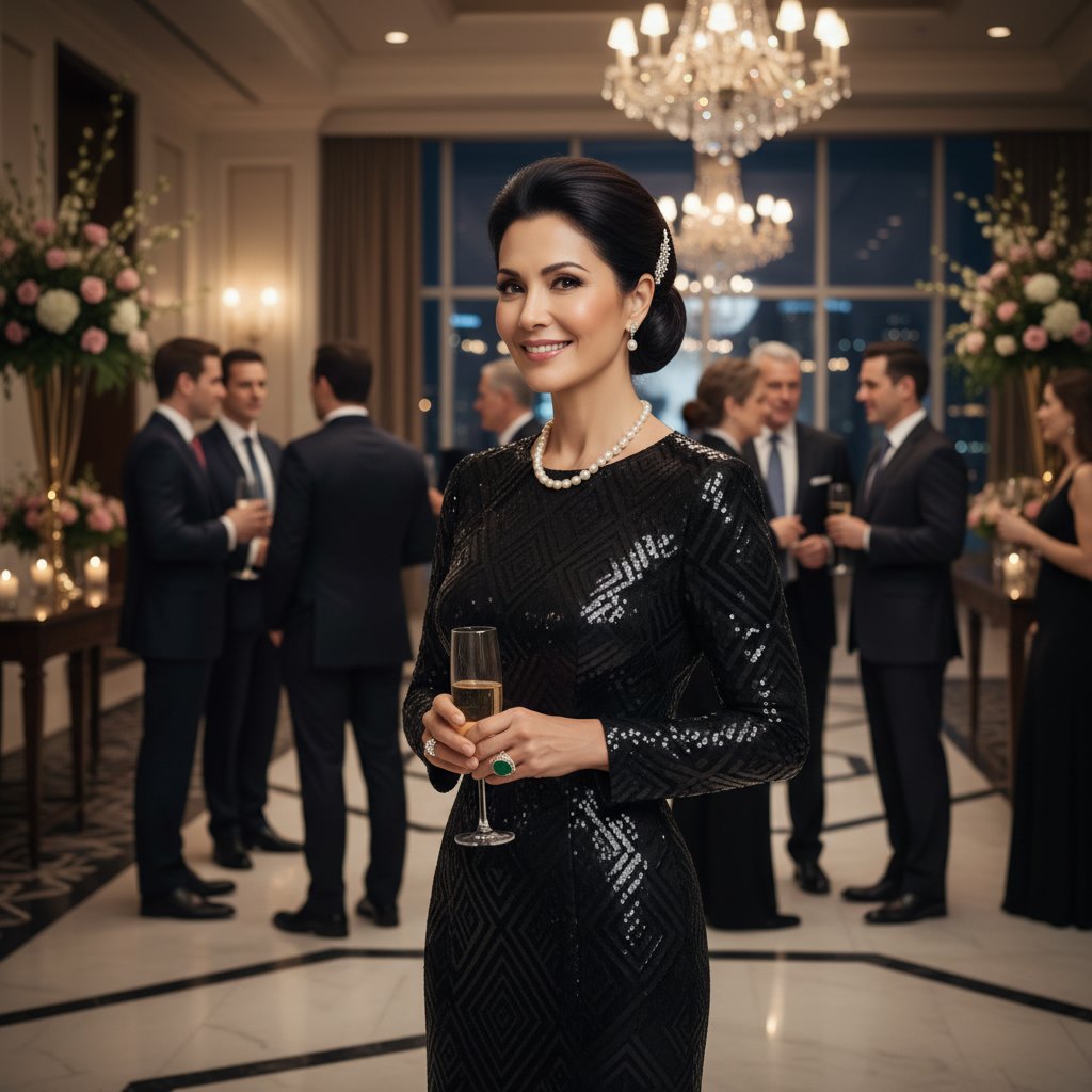 Sleek Chignon for Commanding Leaders