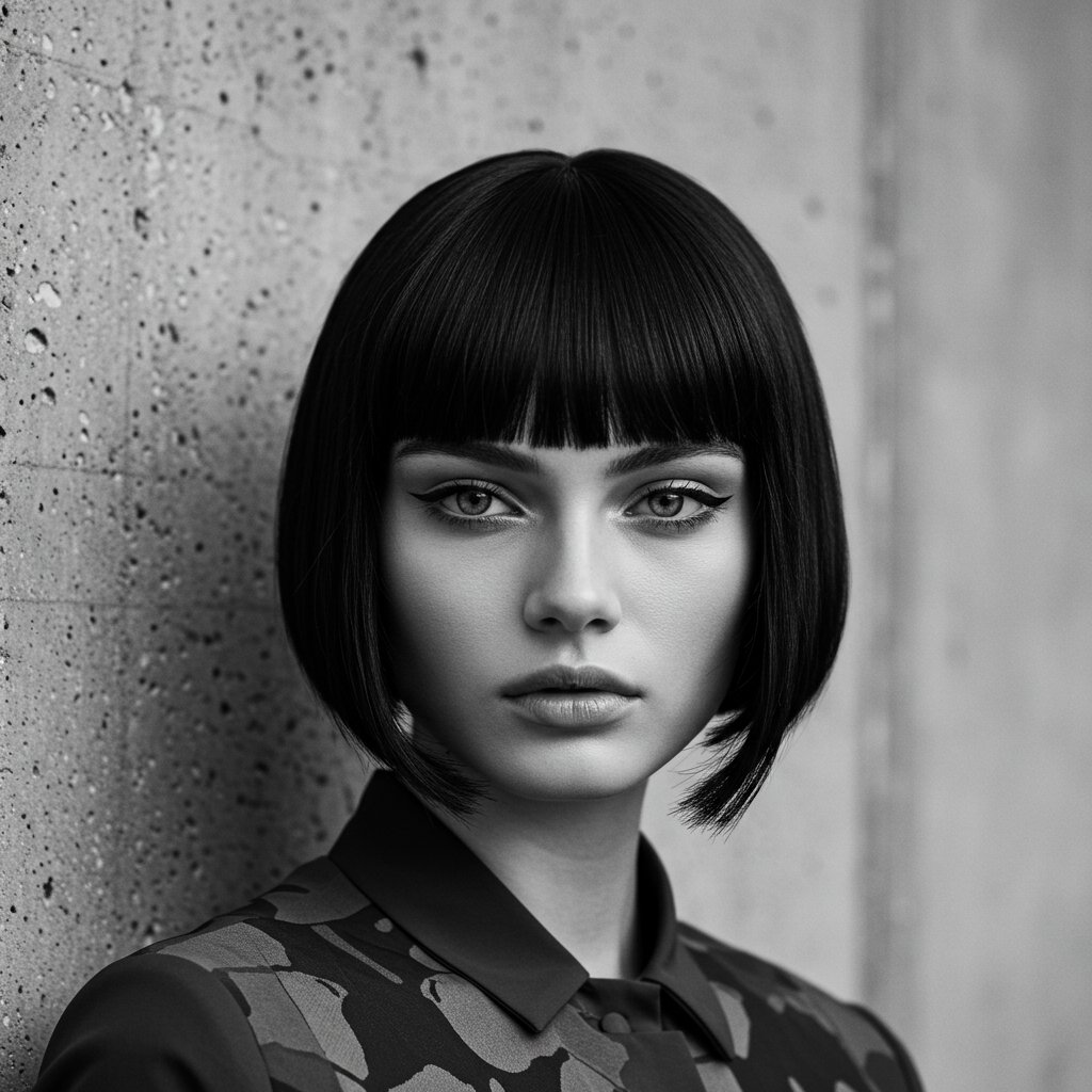 Woman With Edgy Baby Bangs