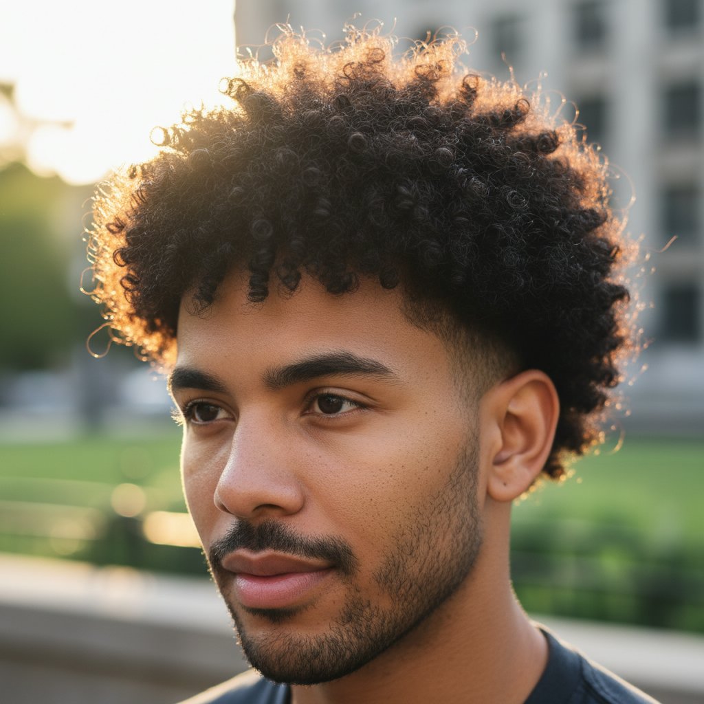 Drop Fade for Curly Hair