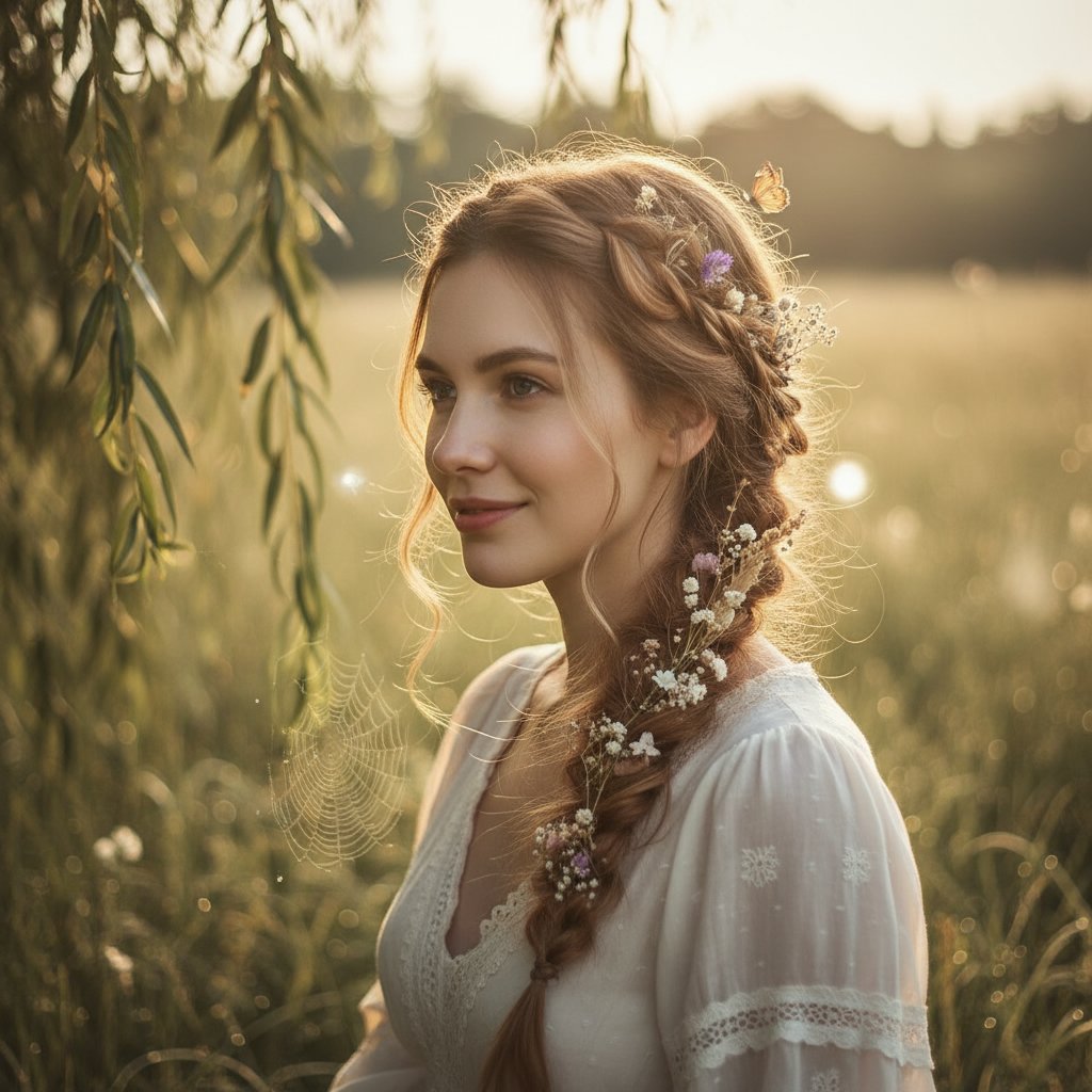 Half-Up Fishtail Braid