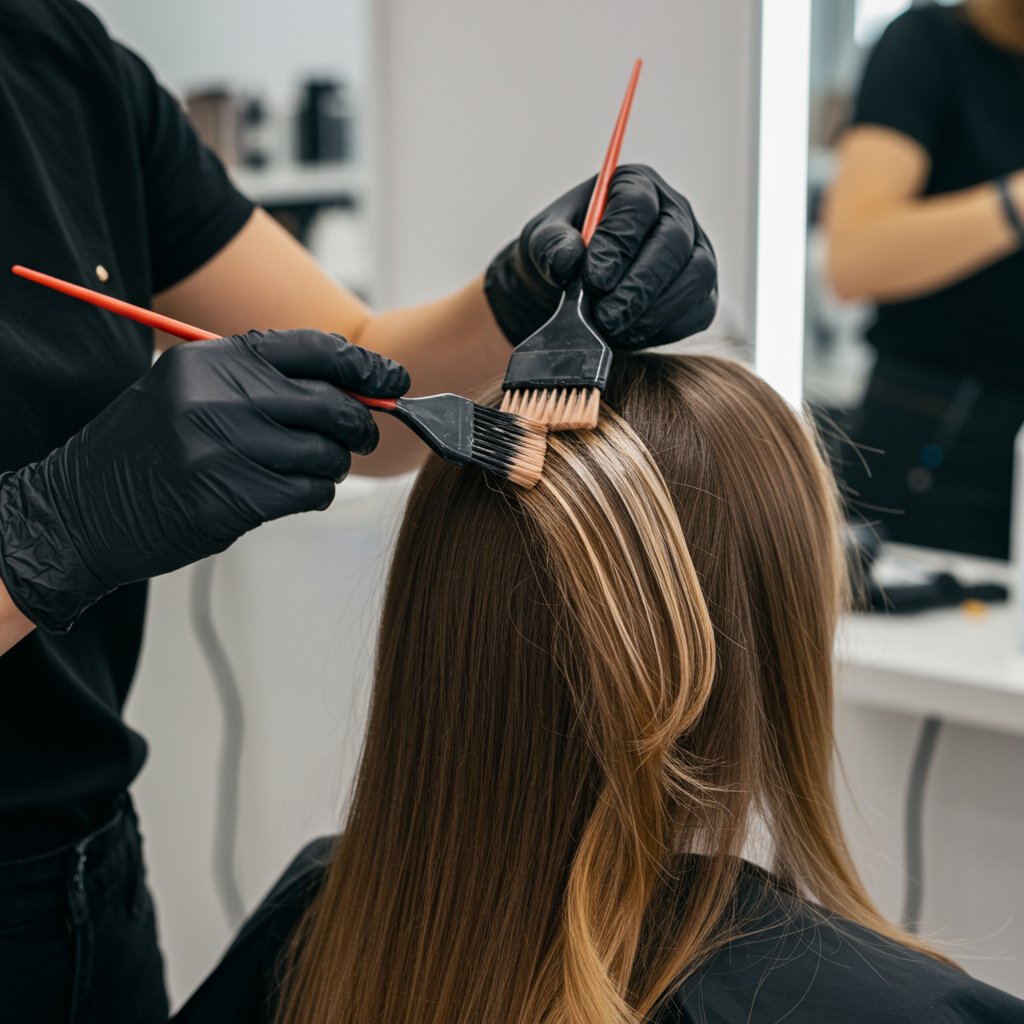 Hairstylist-Painting-Balayage