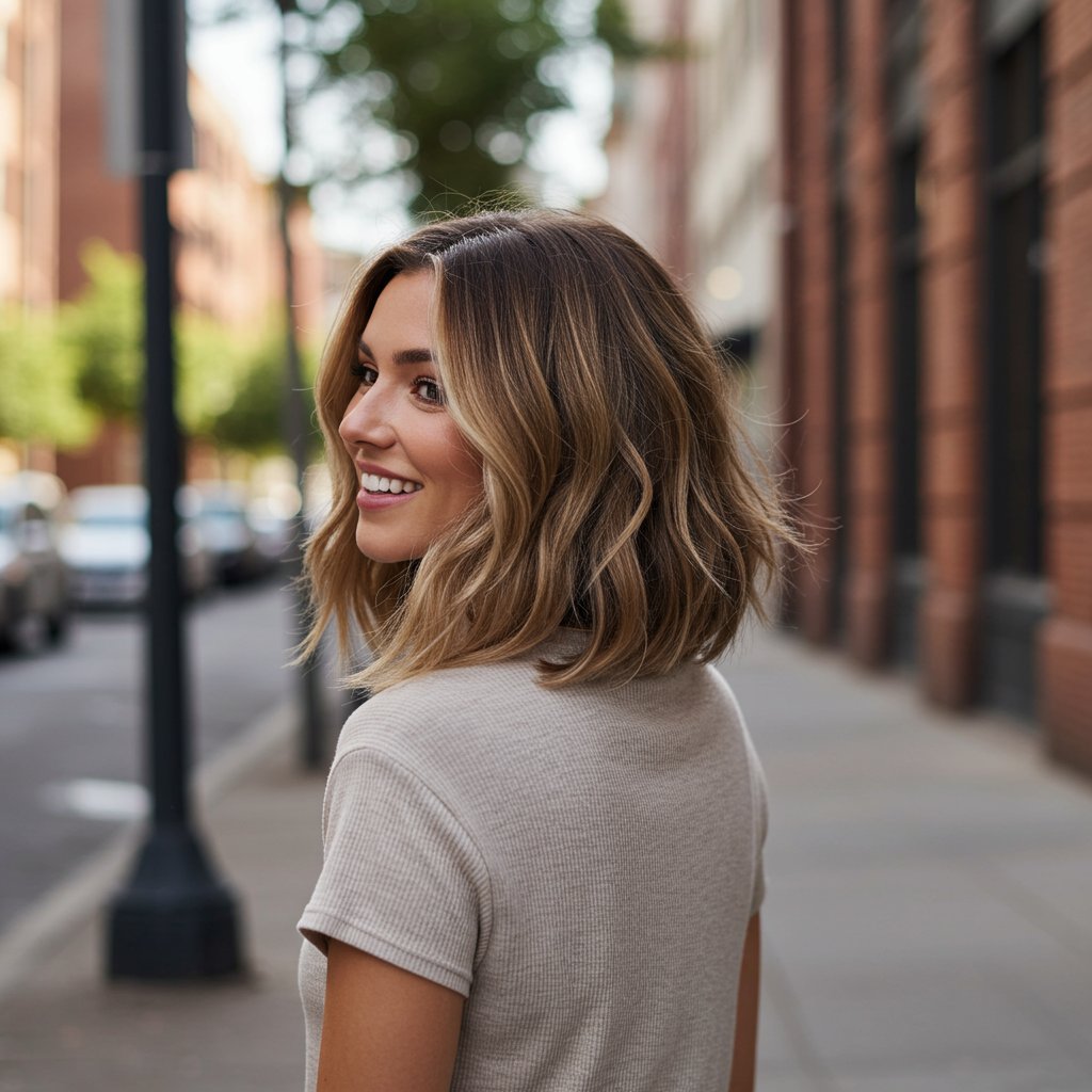 Woman-With-Wavy-Long-Bob-In-City