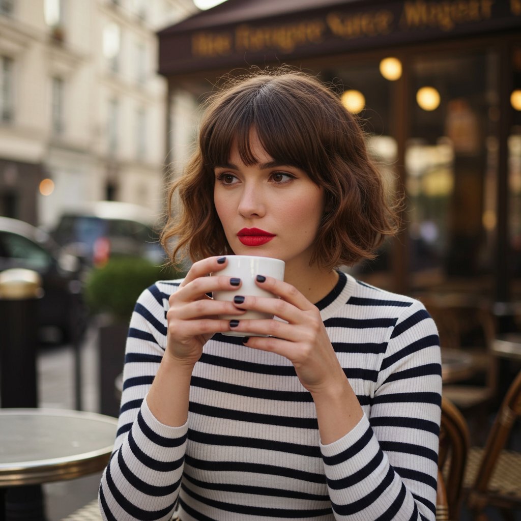 Woman-With-French-Bob-In-Paris-Cafe