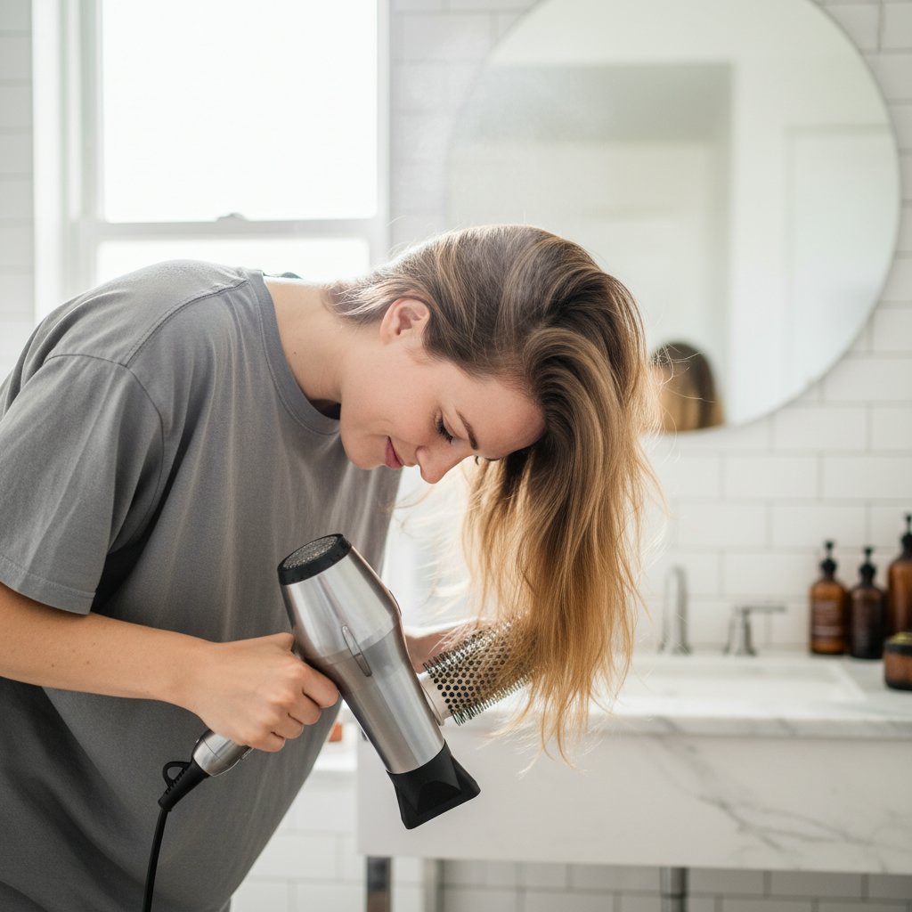 Upside-Down Blow Drying