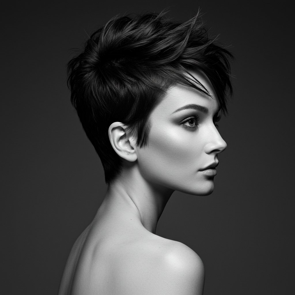 Stylish-Woman-With-Textured-Pixie-Cut