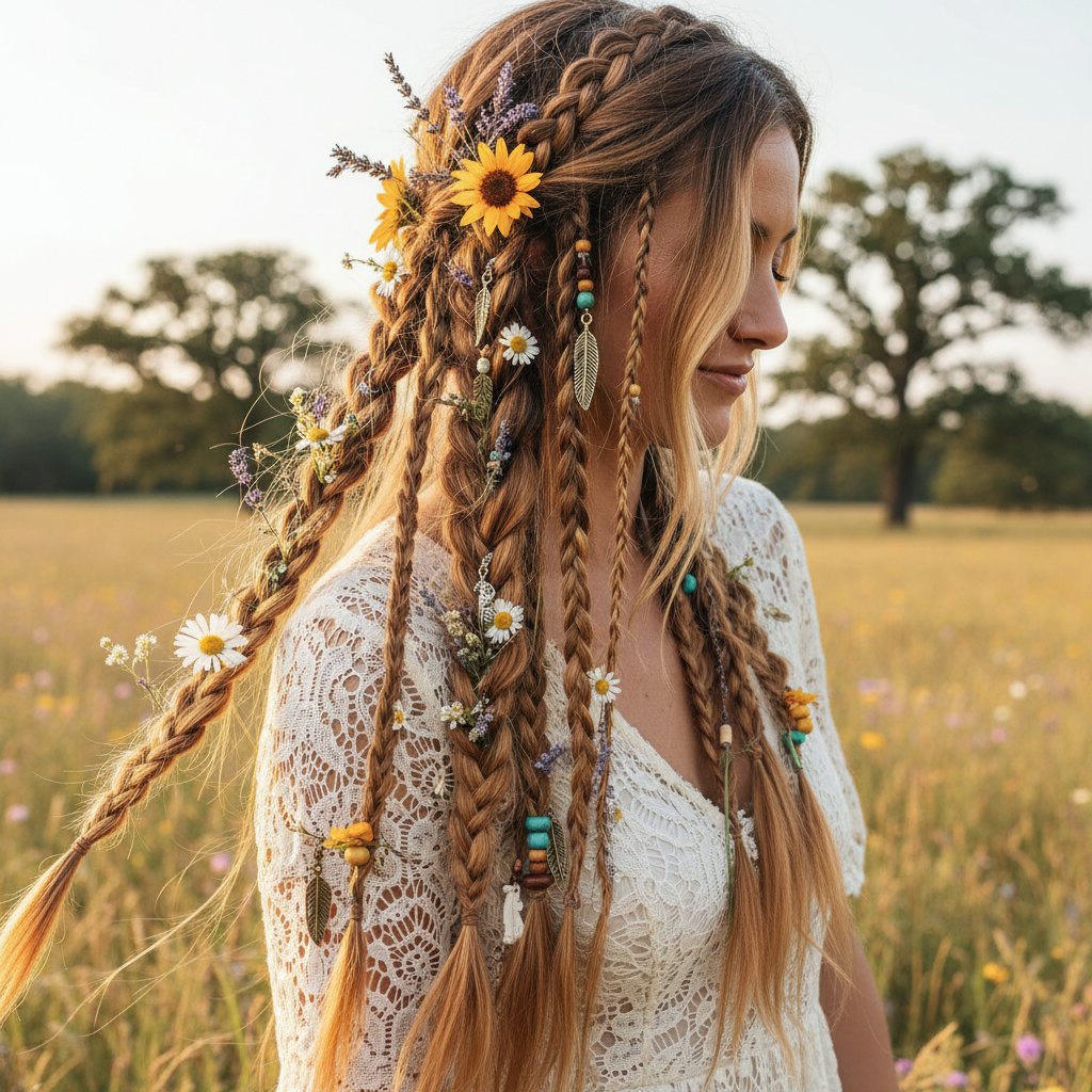 Boho Fishtail Braids