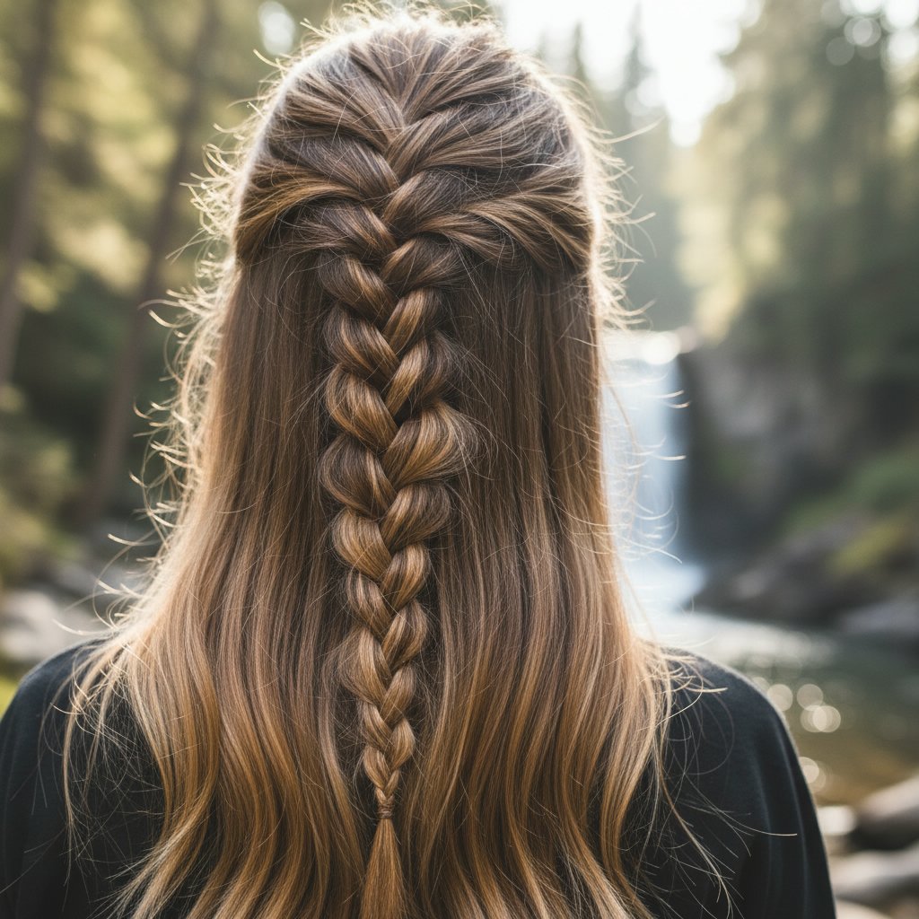 Waterfall into Fishtail Braid
