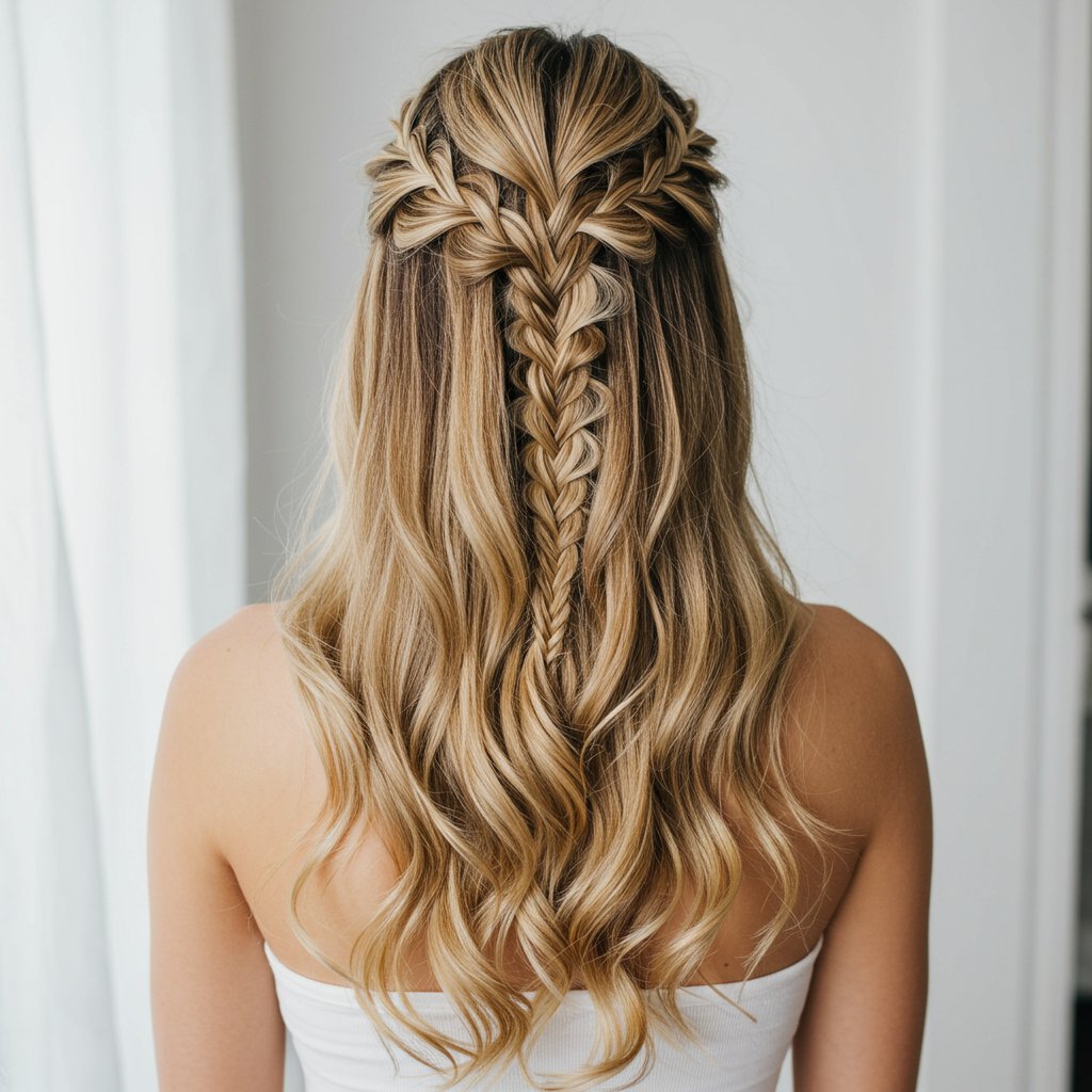 Romantic Waterfall Braid Waves