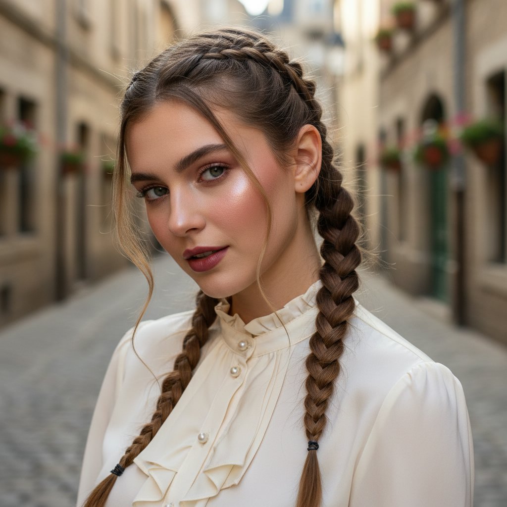 French Braid Pigtails