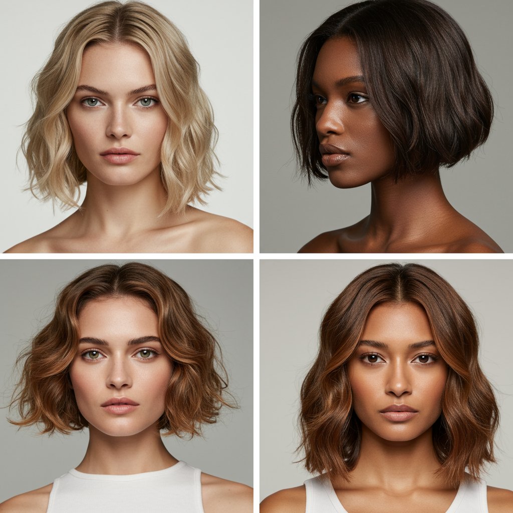 Brunette Hair Color Inspiration Collage