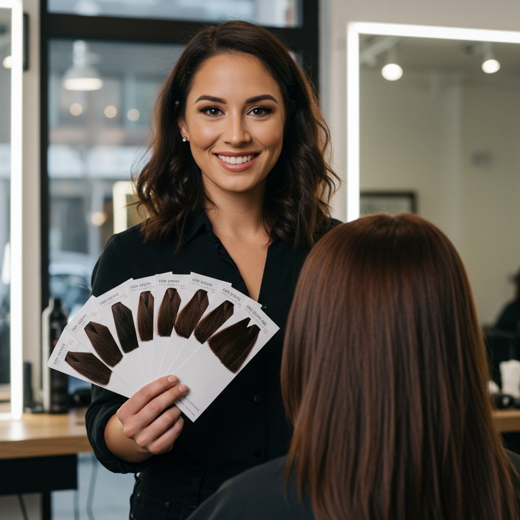 Stylist Consultation With Hair Swatches