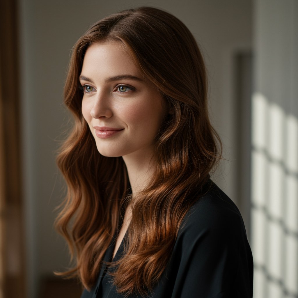 Classic Half Up Half Down Natural Light