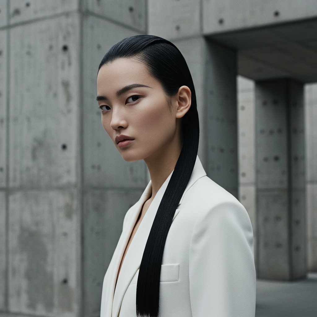 Sleek High Half Ponytail Modern