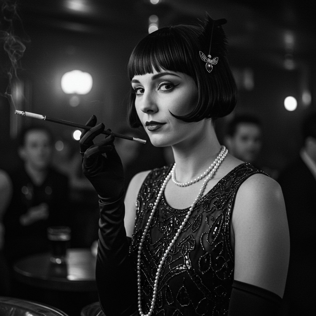 1920S Flapper With Classic Bob