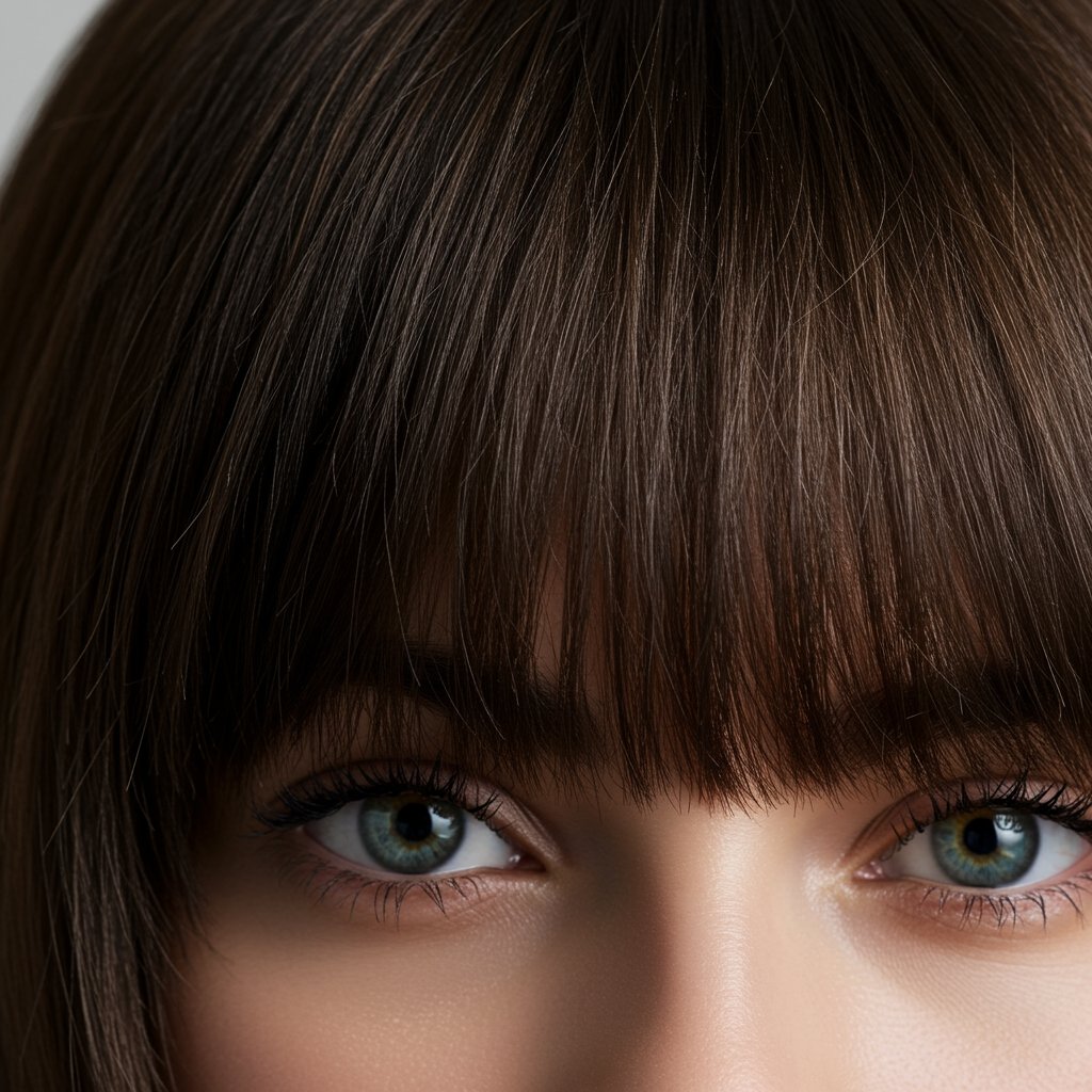 Close-Up Of Bob With Curtain Bangs